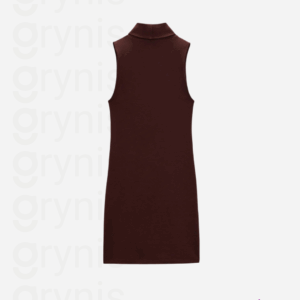 Vestido ajustado cuello alto
